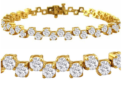 Gold Plated CZ Studded Tennis Bracelet